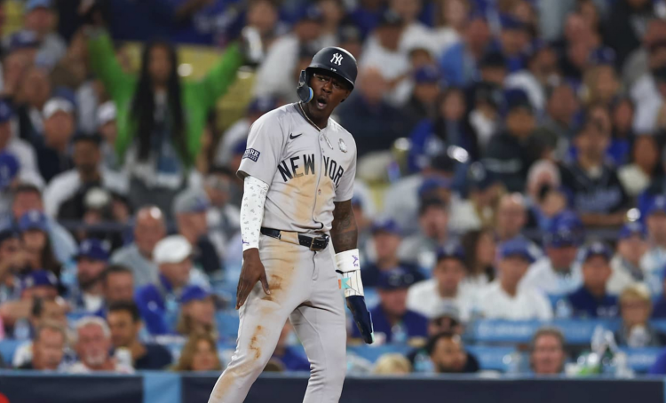Yankees Third baseman Jazz Chisholm Jr (c/o Maddie Meyer/Getty Images)