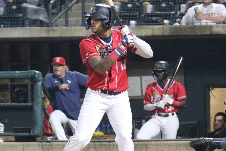 Xavier Isaac at the plate ready for a pitch