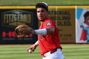 Deniel Ortiz throwing a baseball